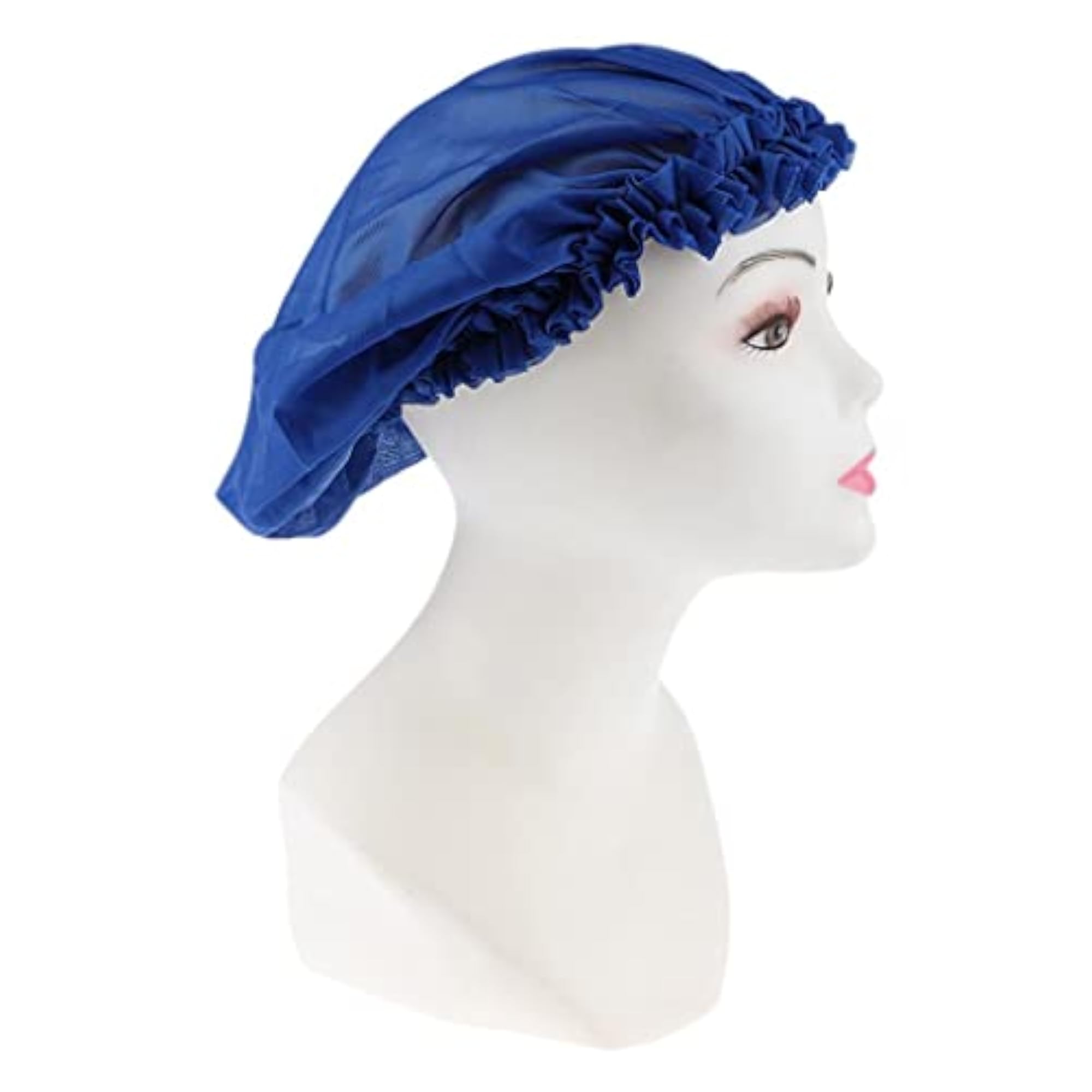 Vintage Retro Royal Court Lace Sleep Cap, Blue