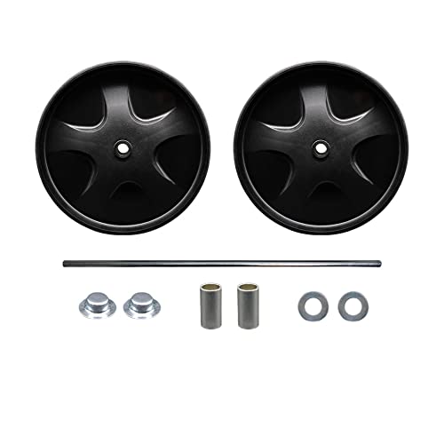 Service Caster 6173L9 FG6173L90000 Rubbermaid Janitor Cleaning Cart Rear Wheels Replacement Kit - Fits Rubbermaid Brute Tandem Dolly Cleaning Cart - Service Caster Brand