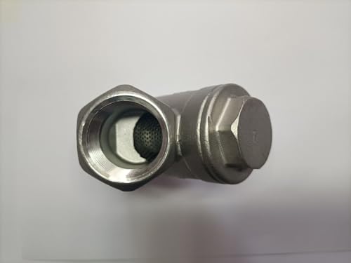 Image of 1 inch Y-Strainer 316 Stainless Steel, 800PSI High Pressure Water Filter with 40 Mesh Screen, ISO9001 & CE0036 Certified for Industrial, Hydraulic & Marine Systems - Compact Inline Pipe Strainer