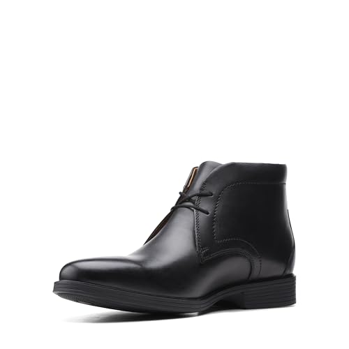 Clarks Clarks Collection Men's Whiddon Mid Chukka Boot, Black Leather, 13 Wide US