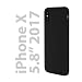 Produktbild iATO Premium Holz Cases für Smartphones, iPhone X, Black Silicone Snap-On [Back] Case for iPhone X