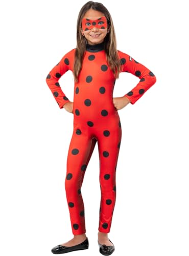 Funidelia | Disfraz de Miraculous Ladybug para niña Dibujos Animados & Ladybug - Disfraz para niños y divertidos accesorios para Fiestas, Carnaval y Halloween - Talla 5-6 años