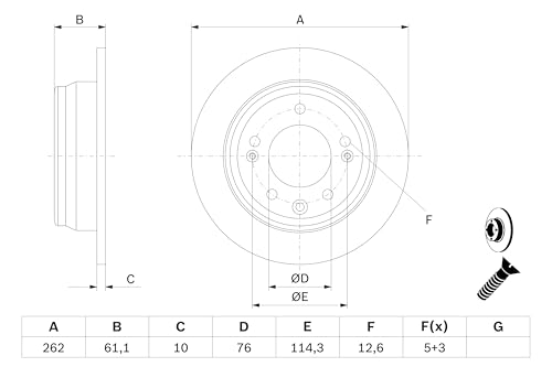 Disques de frein Bosch BD1364 premium avec alliage haute résistance ECE-R90 - 2
