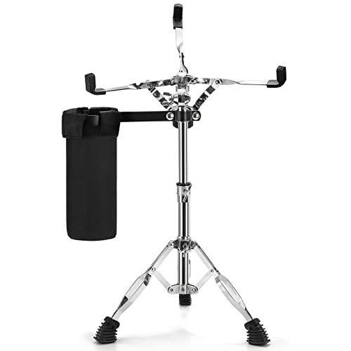 Youeon Snare Drum Stand with Drum Sticks Holder, Double Braced Tripod Snare Stand Fit for 10 to 14 Inch Snare Drum, Drum Pad, Adjustable Height 14.5 to 23 Inches for Drum Beginners, Lightweight by Youeon - Used condition - US$27.89