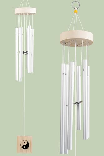 Image of Wind Chime | Wind Chimes for Balcony | Wind Chimes for Home Positive Energy (Silver)