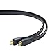 Produktbild PremiumCord 4K High Speed HDMI Flachkabel + Ethernet, 5 m, Kompatibel mit Video 4K 2160P, Full HD 1080P, Deep Color, 3D, Arc, 3x geschirmt, 10, 2Gbps, vergoldete Anschlüsse, Schwarz