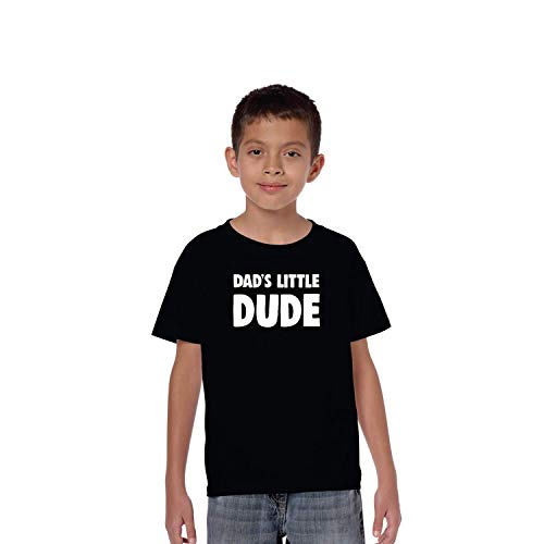 Image of TheYaYaCafe Fathers Day Little Dude Dad Son Family T-Shirt Combo for Dad and Son
