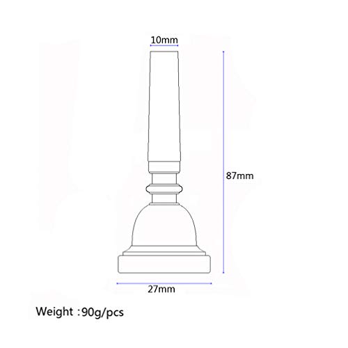 Milisten Speakers 7C Trumpet Mouthpiece Gold Plated Trumpet Mouthpiece Replacement Part Horn #TOP1