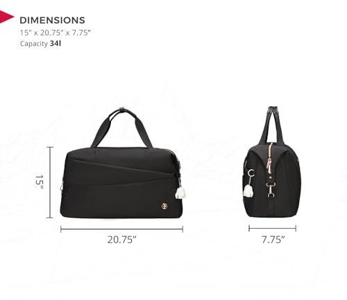 Swissdigital Design Travel Duffle Bag,Sports Tote Gym Bag Black (KATY ROSE NG SD5527-01)3
