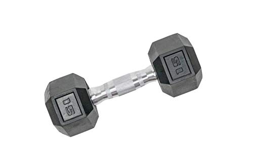 Tru Grit Fitness Rubber Hex Dumbbell (15Lb) #TOP1