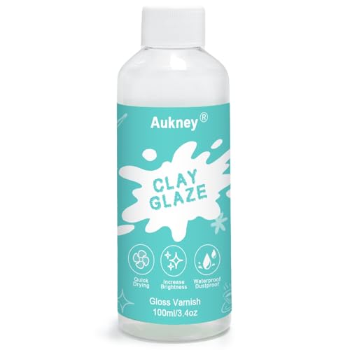Upgrade Air Dry Clay Varnish, 100ML Gloss Finish Air Dry Clay Glaze, High Gloss & Prevent Clay from Cracking, Sealant, and Scratch Resistant, for Ceramics, Oil Paintings, Wood (Gloss Varnish)