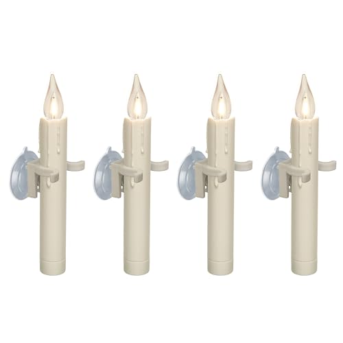 Bougies de fenêtre vintage LED lot de 4 avec minuteur automatique