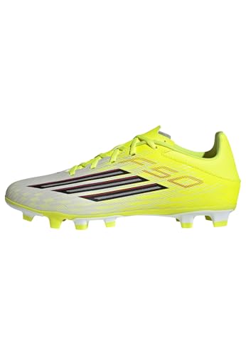 adidas Unisex Adulto F50 Club Firm Ground/Multi Ground Football Boots, Team Solar Yellow 2/Core Black/Lucid Red, 44 2/3 EU