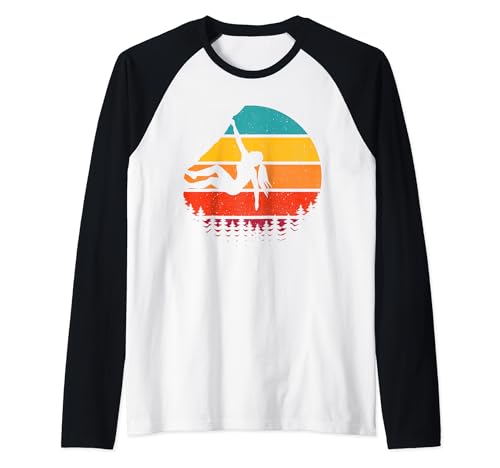 Retro-Vintage-Kletterbekleidung, Boulderkleidung, für Mädchen Raglan