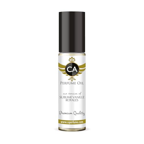 CA Perfume Impression of Sublime Vanille Royales Unisex Fragrance Oil Amber Vanilla Scent Long Lasting Perfumes for Women &amp; Men Travel Size TSA Ready Mini Parfum Body Oil Roll-on 0.33 Fl Oz 10ml