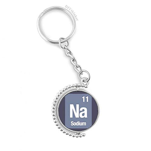 Llavero de sodio elemento químico Na con colgante giratorio de ciencia