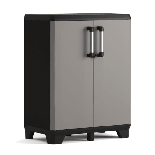 Keter Armoire de Rangement Basse Pro Noir et Gris