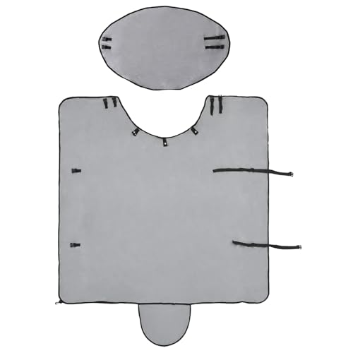 Manta para caballo de exterior y paddock transpirable gris claro y rosa 95 cm 4