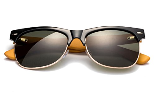 Newbee Fashion - "Helix" Vintage Design Fashion Sunglasses Real Bamboo2