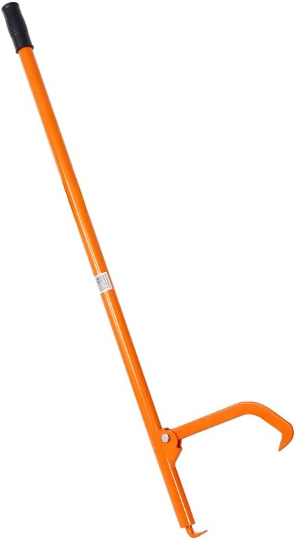 48" Logging Cant Hook - 48" Steel Handle with 14" Opening Capacity, Heavy Duty Log Roller with Retractable Hook for Timber Handling