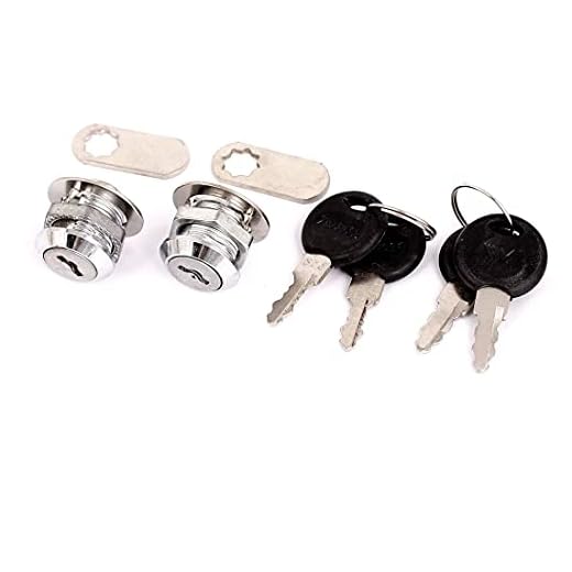 Underskåp 16 mm diameter utvändig gänga Cam Lock metall silverfärgad 5 bitar B nyckel DE de