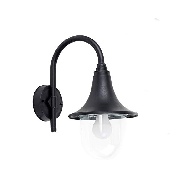 Modern IP44 Outdoor Black Fishermans Style Wall Light Lamp