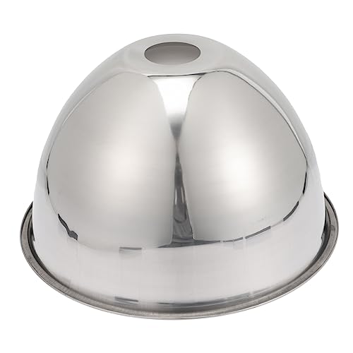 OUNONA pantalla de acero inoxidable cubiertas de pantalla de lámpara sombra de lámpara pantalla para lámpara de bombilla pantallas para lámparas de techo Silver