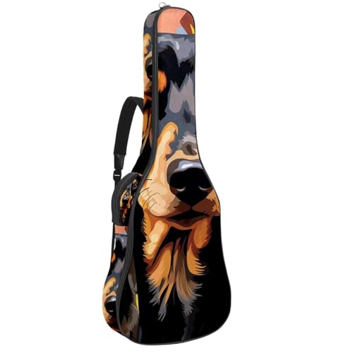 Sac pour guitare étanche à motif teckel pour modèles acoustiques de 40 à 42 pouces