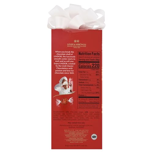 Lindt LINDOR Holiday MilkChocolate Truffles Traditions Gift Box