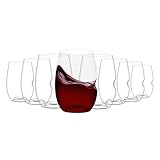 Unbreakable Stemless Wine Glass β Set of 8, 16oz, Dishwasher Safe, BPA-free Tritan, Clear Stemless Red Wine Glasses, Shatterproof for Indoor, Outdoor, Everyday Use. Reusable, Made in the USA