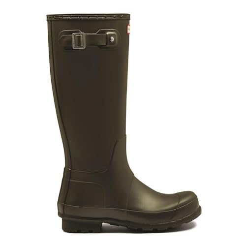 Hunter Men's Rain Boot, Dark Olive, 7 UK