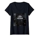 18JWOT00065A-001 Mujer Jurassic World Two Fallen Kingdom Movie Poster Camiseta Cuello V