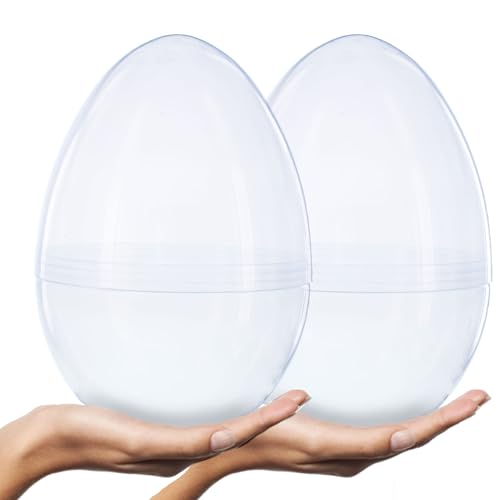 Set of 2 Jumbo Transparent Clear Plastic Easter...