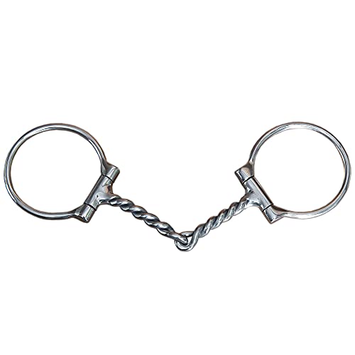 Hilason 5" Western Stainless Steel Horse Mouth Dee Bit W/Twisted Wire Mouth #TOP1