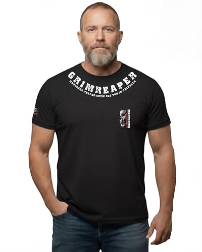 NORDGARD Viking T-Shirt Reaper Crew in schwarz I Größe 5XL I Herren Tshirt aus 100% Baumwolle I Wikinger T-Shirt I Shirt nordische Mythologie I Ideal für Freizeit & Sport I Oeko-TEX Zertifiziert