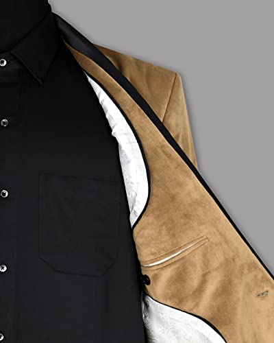 Men's Blazer Velvet Long Sleeve Regular Fit Suit Sport Coat Jacket Casual Lightweight Business Office Meeting Coat3