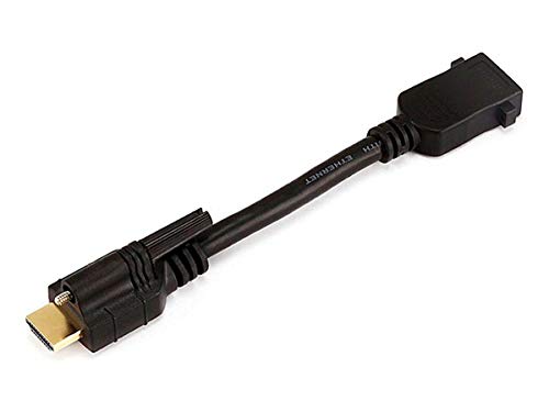 Monoprice 108062 6-Inch 28AWG High Speed HDMI Male to Female Port Saver with Lock, Black (108062)