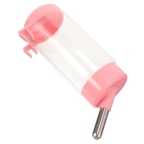 VICASKY Hanging Pet Water Bottle Leak Drinking Dispenser for Small Animals Cats Dogs and Rabbits Durable Easy to Install Pink