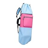 DimyFew Mochila para Skate con Cierre de Cordón Gran Capacidad Y Diseño Reflectante Confeccionada en Tela Oxford Impermeable Y Ligera para Transportar Monopat, Azul Claro