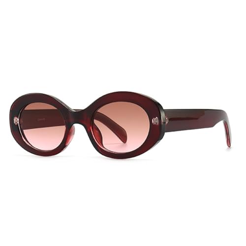 Lunettes de soleil ovales vintage contre l'éblouissement solaire des femmes