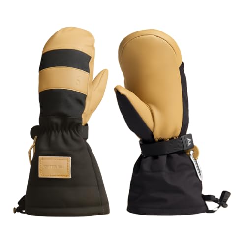 Image of CHOPPER MILL Kids Mountain Mittens for Skiing, Snowboarding, Sledding, Insulated with Extra Long Cuff to Keep Hands Warm in Winter