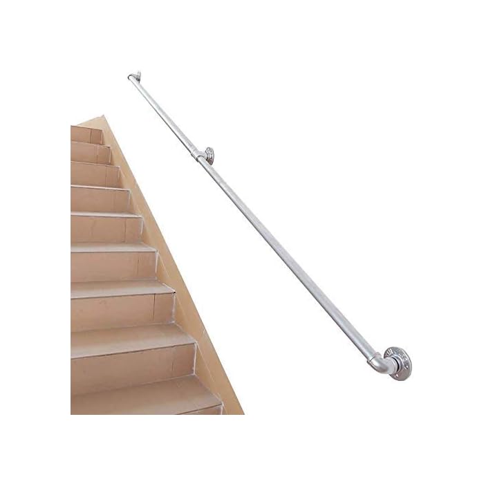 Buy Stair Handrail Silver Iron Art Pipe Stair Handrail Elderly Children