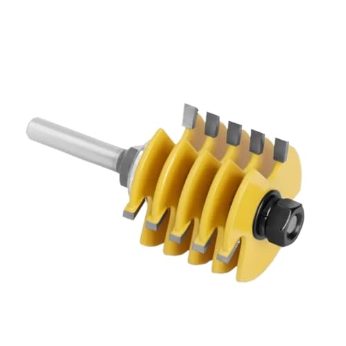 ACFFVBW Router bits,Router Tool,Trim Router 8mm Shank 3 Teeth Adjustable Finger Joint Tenon Milling Cutter Industrial Grade for Wood Tool