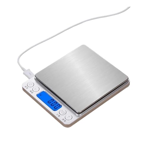 Báscula de cocina 500g 0.01g de precisión acero inoxidable miniatura 2