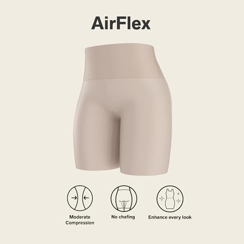 Image of Leonisa PowerShorts Shapewear Shorts Tummy Control, High Waisted Shaper Slip Shorts for Women