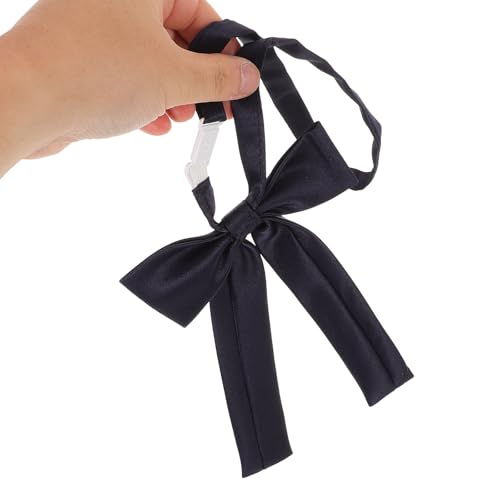 LUOZZY 3pcs Navy Blue Bow Tie Set for Women Girls Pre-tied Adjustable Elegant Uniform School Work Party Formal Accessories3