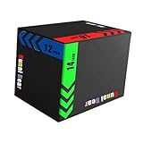 Dickly Cajón de Salto Pliométrico 3 en 1, Ejercicio de Salto para Niños y Adultos, Versátil, para Entrenamiento de Fuerza en Gimnasio, Style a