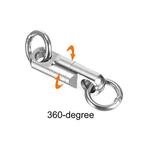PATIKIL Fishing Heavy Swivel with Welding Ring, 5 Pack 485lb Copper Bearing Wind on Terminal Tackle, Silver - Image 4