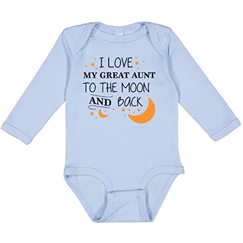 inktastic I Love My Great Aunt To the Moon and Back Long Sleeve Creeper