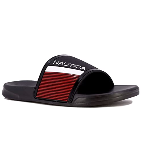 Nautica Zapatillas de ducha con sandalias deportivas para hombre, Lawrence Negro, 43 EU